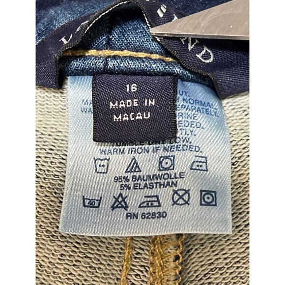 Lands End Jeans Womens's Size 16 Wide Leg Boot Medium Blue Soft Knit Denim - Picture 5 of 10